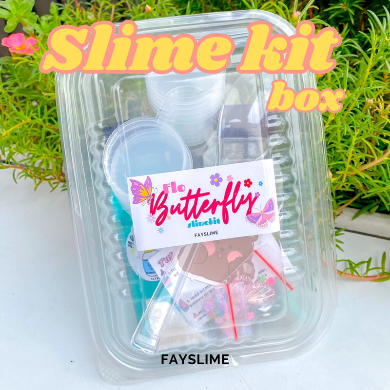 Slime kit clear box free charm | slime kit murah | SLIME KIT ANTI GAGAL