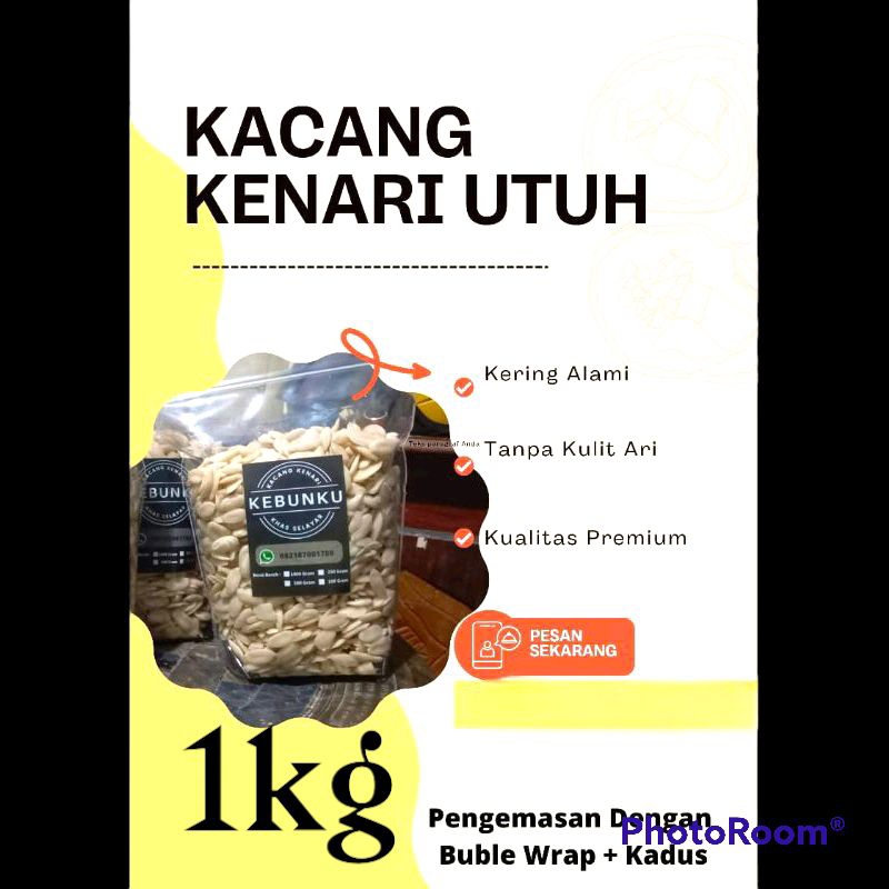 

READY !! [TERMURAH] 1 KG Kacang Kenari mentah Kupas, Pili Nut, kacang kenari KEBUNKU