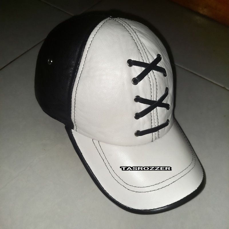 Topi kulit asli 100% model tali