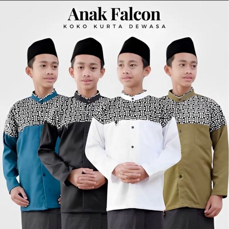 Baju koko anak laki laki remaja sd smp umur 8-15 tahun katun toyobo kemeja koko gus azmi syubbanul m