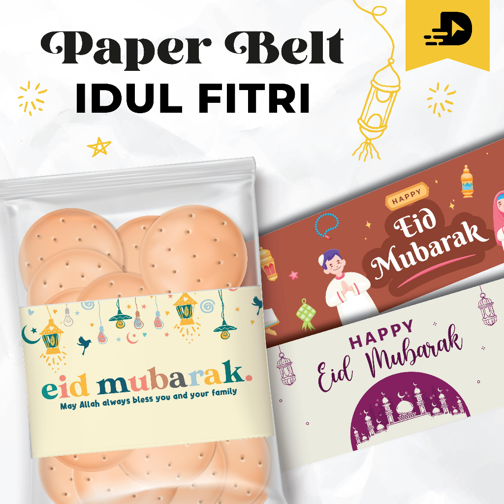 

[MINIM 20 PCS] Paper Belt Lebaran Idul Fitri