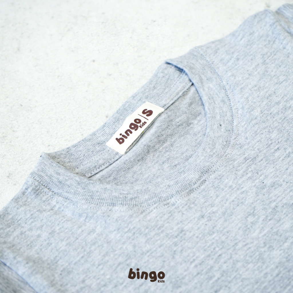 BINGOKIDS | BASIC T-SHIRT / Kaos Polos Anak Balita / Kaos Oblong T Shirt 1-5 Tahun     Anak Laki Perempuan Unisex Katun Premium Navy Tosca Biru Abu Army Coffe Coklat Gelap