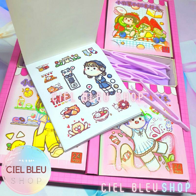 ( NEW ) 12 PCS STIKER  DECO AESTHETIC BOOK TUMBLER LUCU