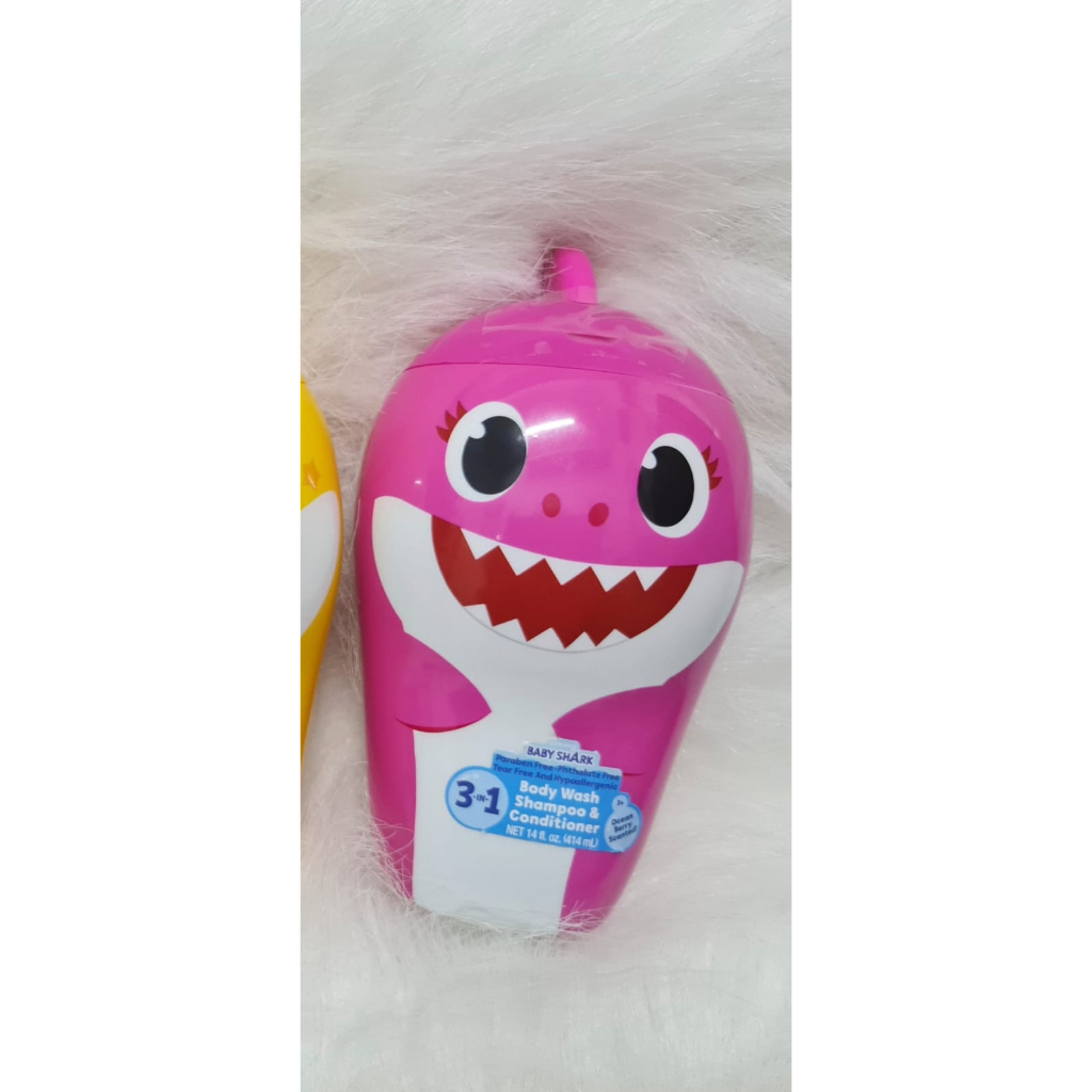 Pinkfong Baby Shark Bubble Bath, Body Wash dan Shampoo / sabun sampo gelembung / 3in1 head to toe / shampoo baby shark