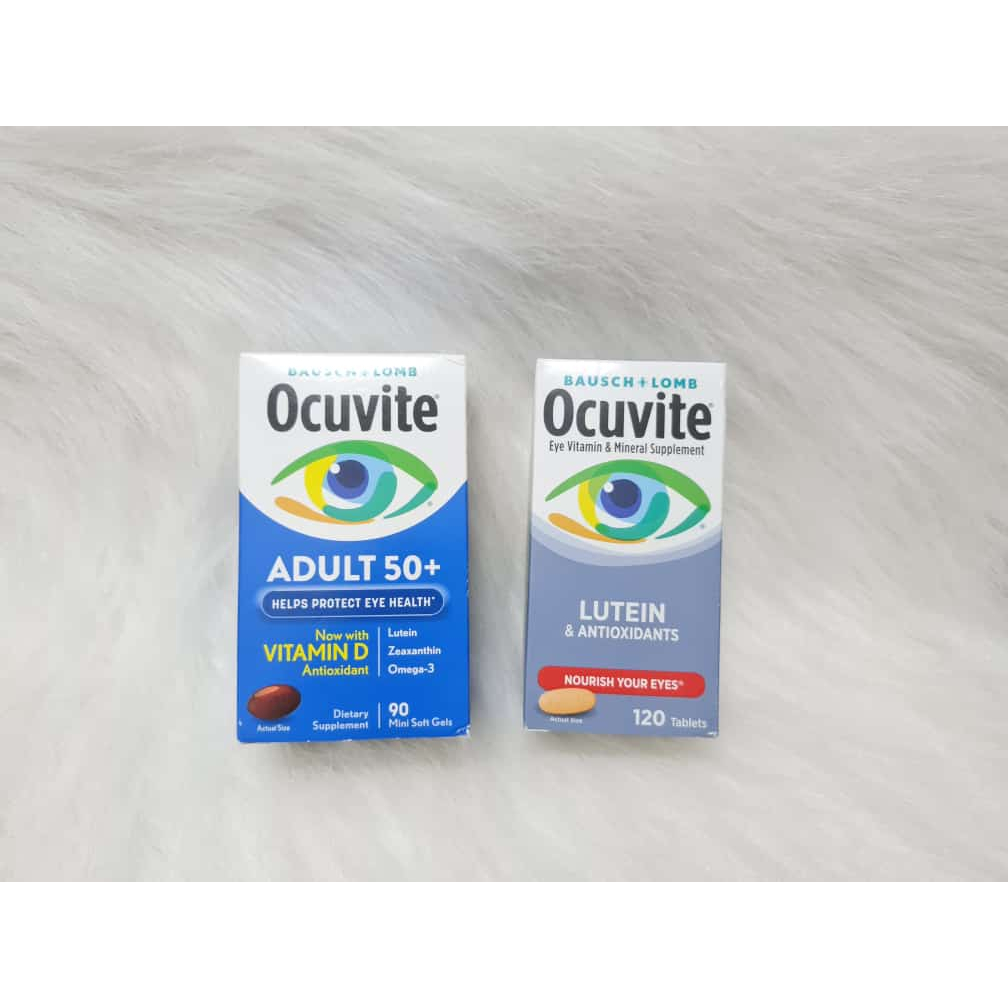 Bausch Lomb Ocuvite Adult 50+ With Vitamin D 90 / 150 Mini Softgels with vitamin D Antioxidant and Lutein