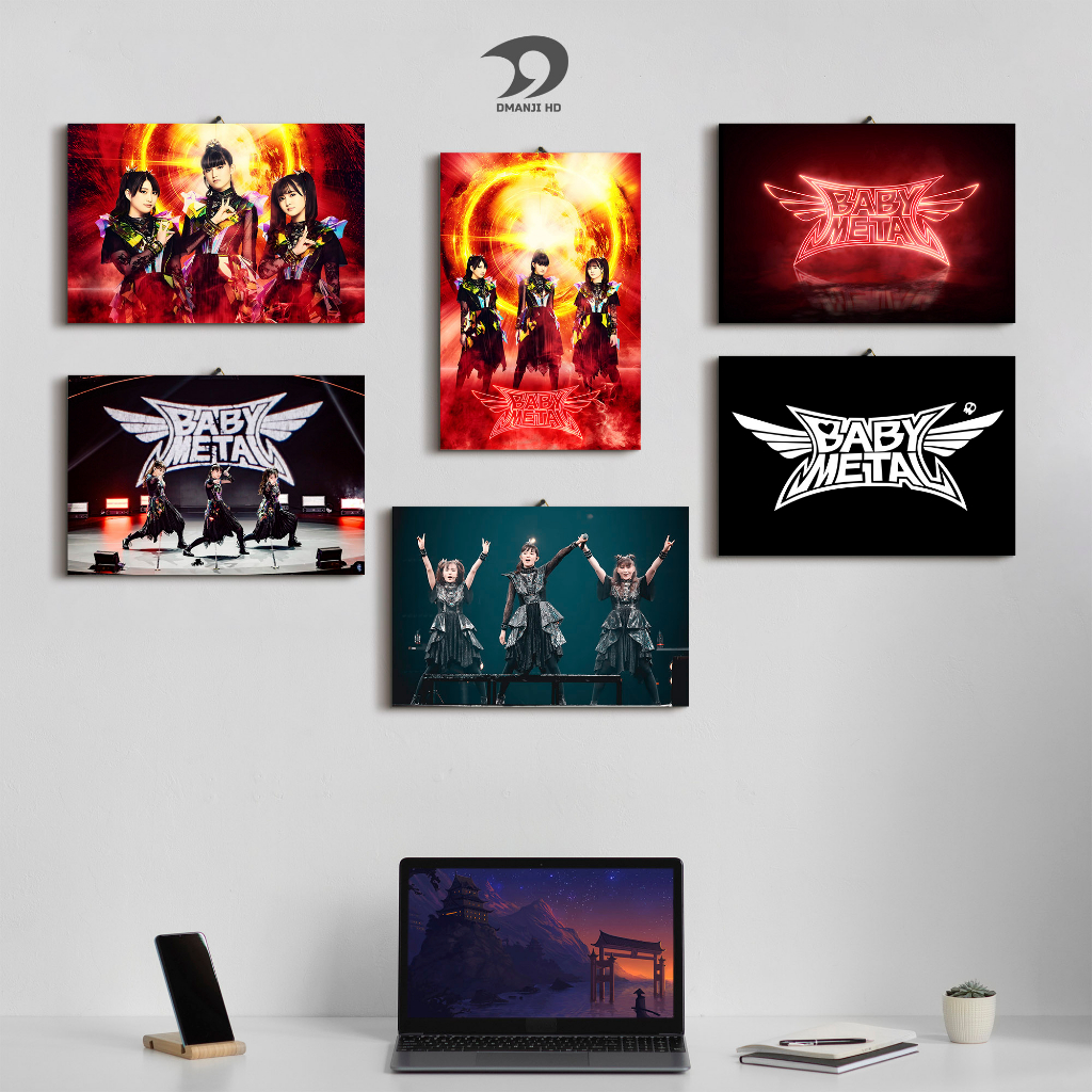 POSTER KAYU BAND BABY METAL / HIASAN DINDING BAND BABY METAL / PAJANGAN DINDING WALLDECOR BAND