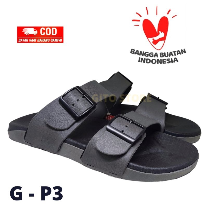 Sandal  Selop Pria New Sendal  Pria Model Ban Dua - Sandal Santai Pria