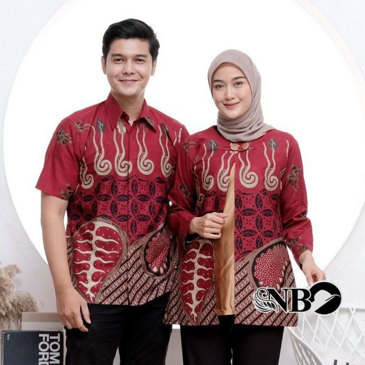 Batik Couple Modern Atasan Blouse Batik Kerja Kantor Wanita