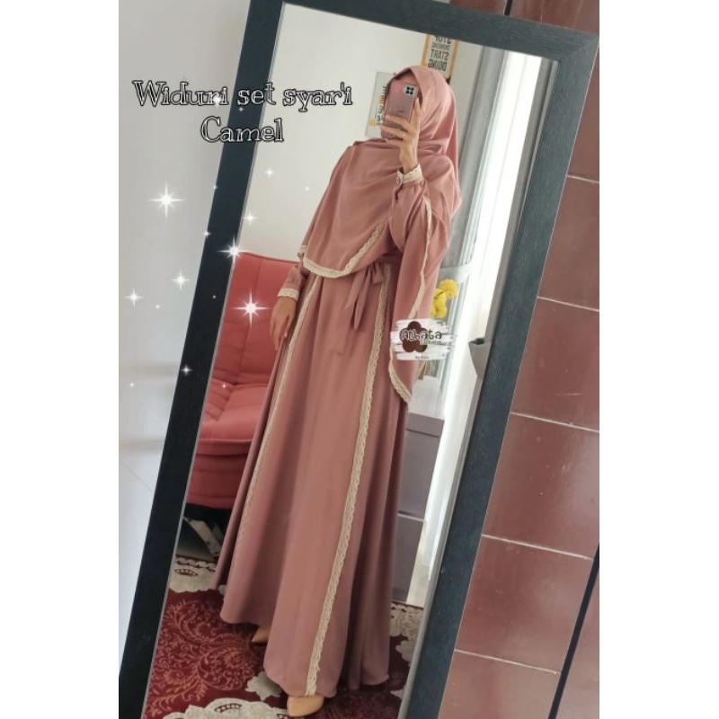 Widuri set syari ORI athata / gamis athata ity CREPE / gamis syar'i muslimah