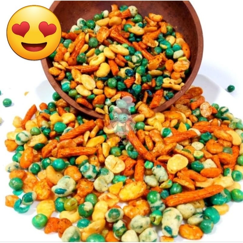 

Kacang campur mix nut 250 gram, Snack Koro Polong Pangpang, super lezat