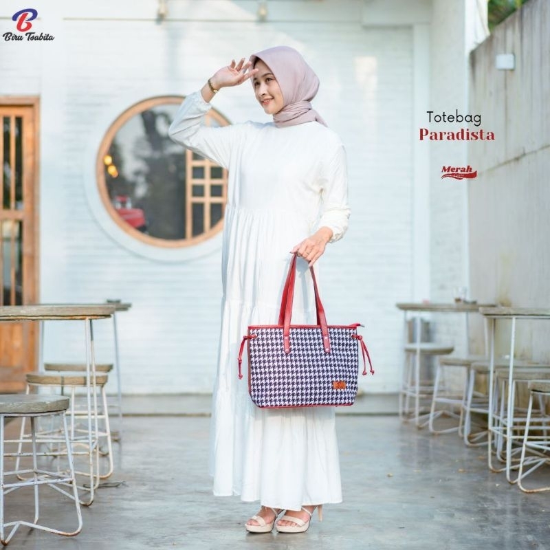 PARADISTA TOTEBAG BY BIRU TSABITA BAHAN KANVAS PREMIUM TAS KERJA KANTOR KULIAH
