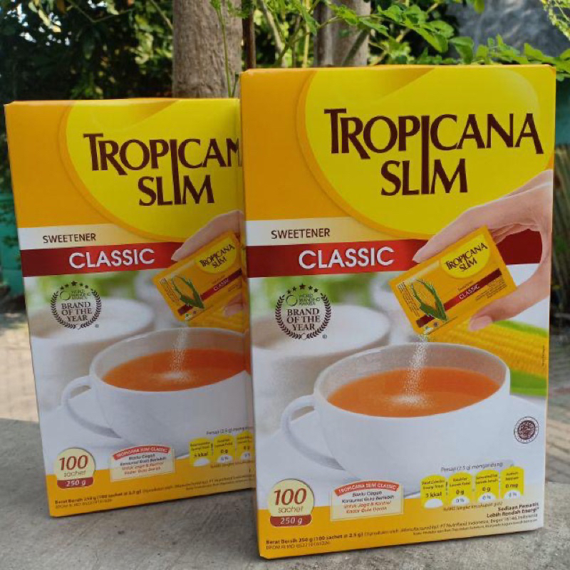 

Tropicana Slim Sweetener Classic 100 Sachet - Pemanis untuk Bantu Batasi Gula