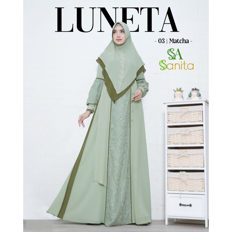 gamis dress set scarf set syari by sanita