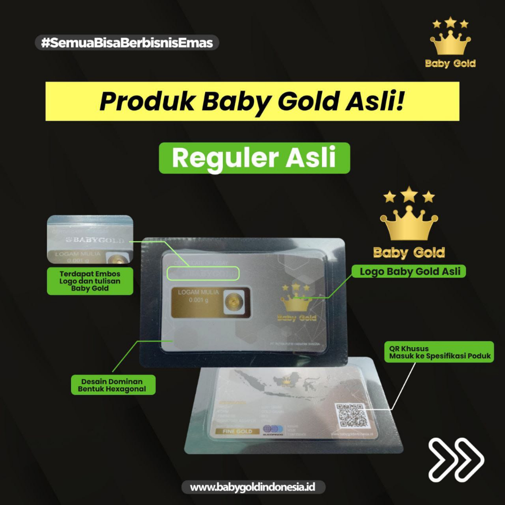 Emas Baby Gold 0.001 gram Emas Asli Mini Gold Mikro Kecil Di Dunia Emas Murni