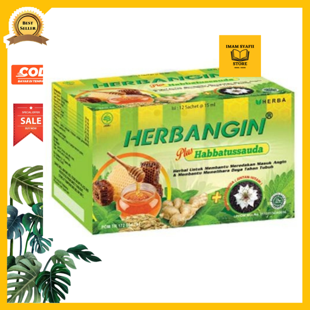 

Herbangin habbatussauda Tolak Angin Atasi Mual Masuk Angin 12 Sachet