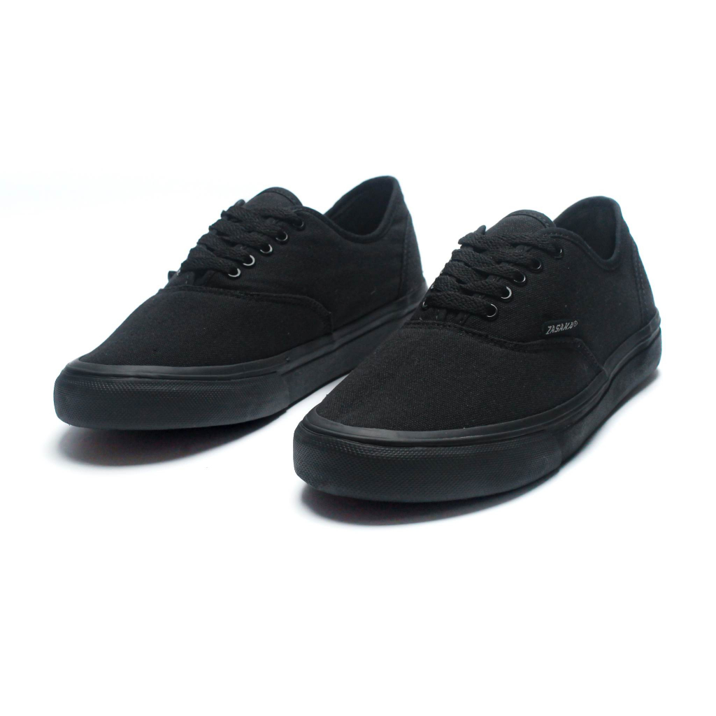 Zasaka - Sepatu Authentic Full Hitam Sneakers Casual Pria
