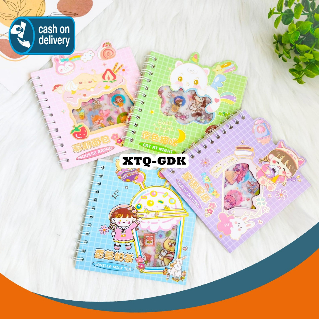 

Sticker Buku Spiral Lovely Cute Girl Battle Warna Kode XTQ-GDK Daily Manual Cute Pattern Decorative Tape Sticker Gift CRAFT