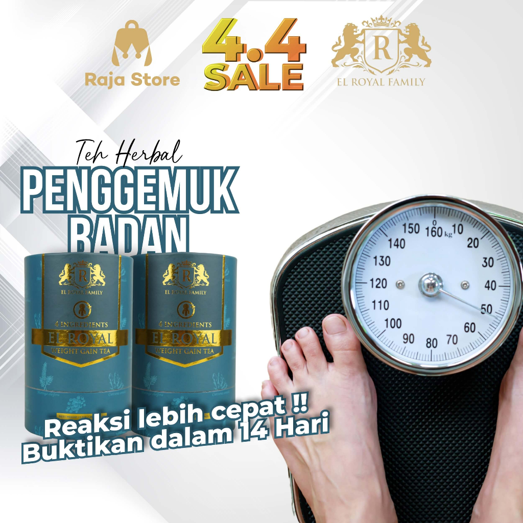 

El Royal Weight Gain Tea Teh Penggemuk Badan Penambah Nafsu Makan Minuman Peningkat Nutrisi Protein Mencegah Asam Lambung