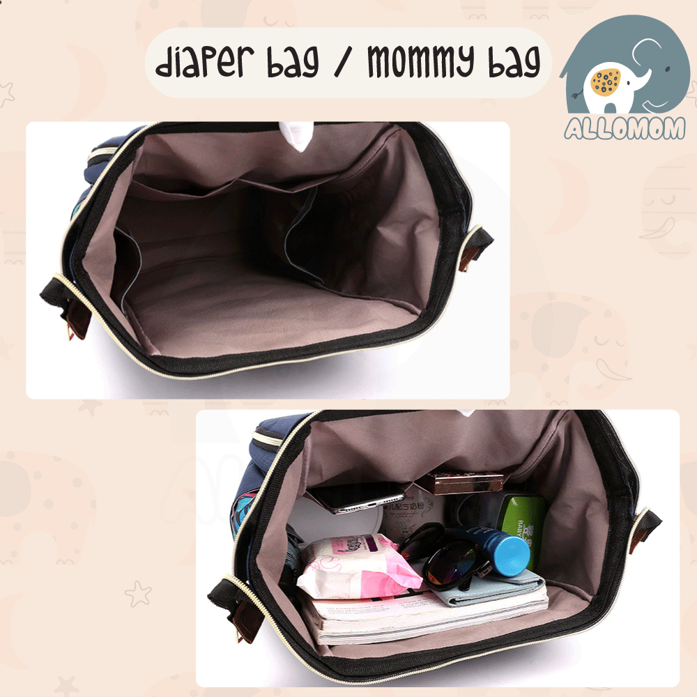 COD Tas  Ransel Bayi / Baby Bag / Diaper Bag Banyak Kantong Muat Banyak Cocok Travelling