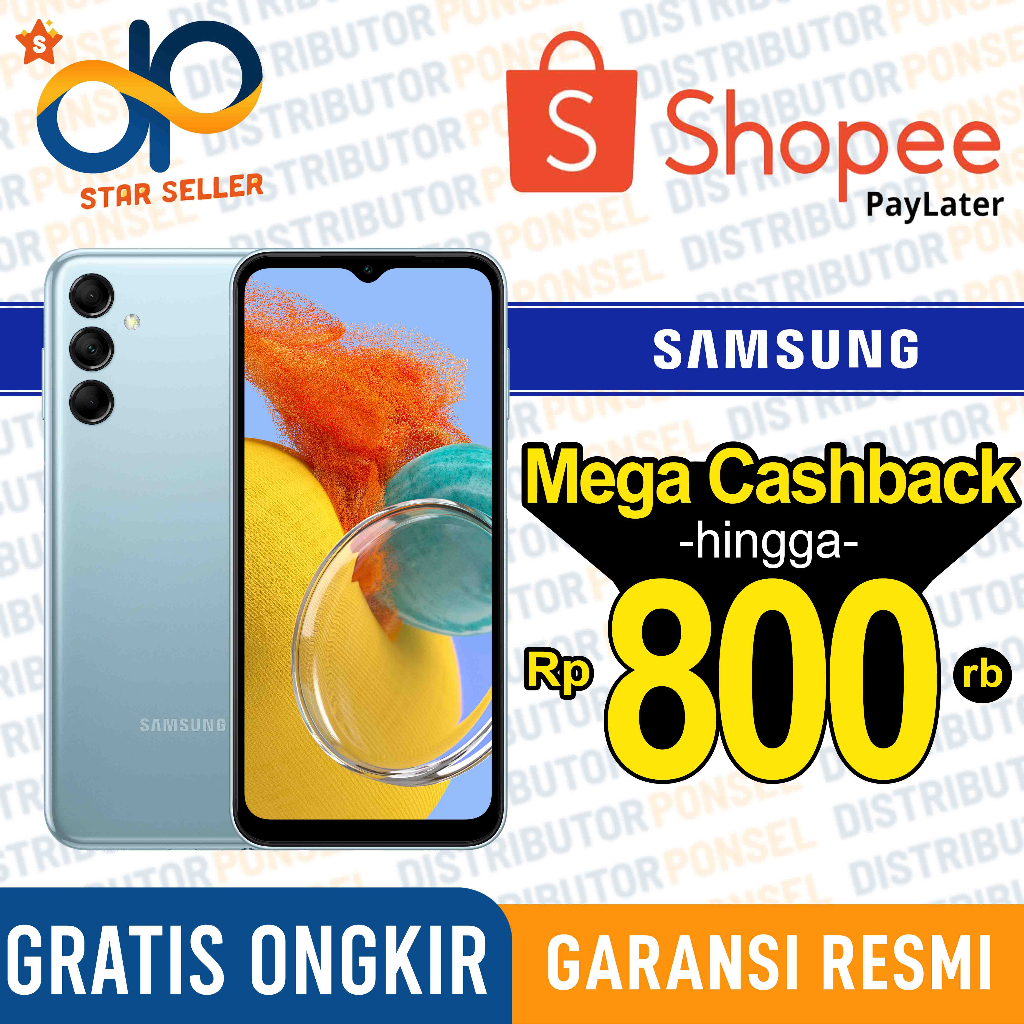 Samsung Galaxy M14 5G 6/128 GB 4/128 GB 4/64 GB Garansi Resmi Samsung M14 Not A32 A23 5G A33 A53 A34 A54 A04 A04S A04E A13 A14 A14 5G M23 M53 M14 S20 S21FE S23 S23+ Plus S23 Ultra Fold Flip A7 Lite A8 S8+ Plus