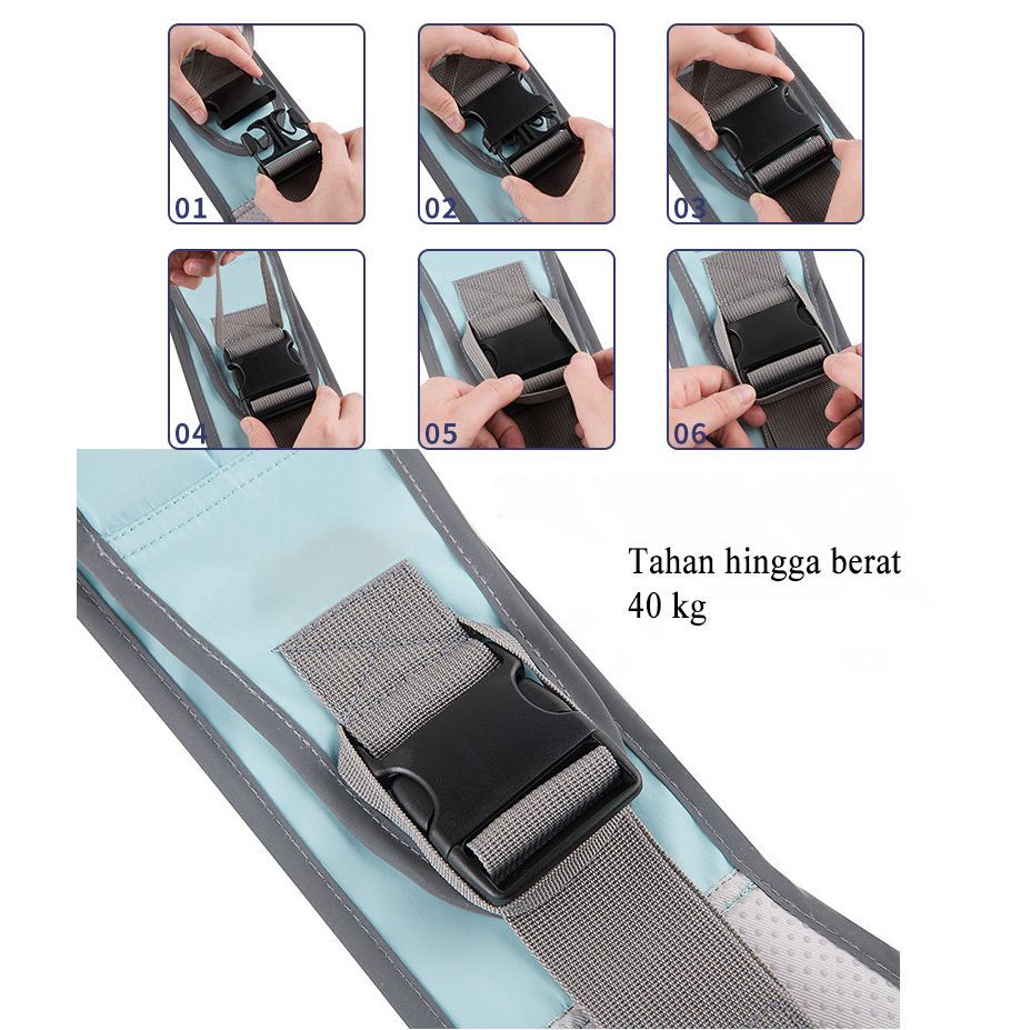 [1KG 6PCS] LBS Gendongan Bayi Depan Multifungsi Baby Carrier Bentuk M Kain Praktis