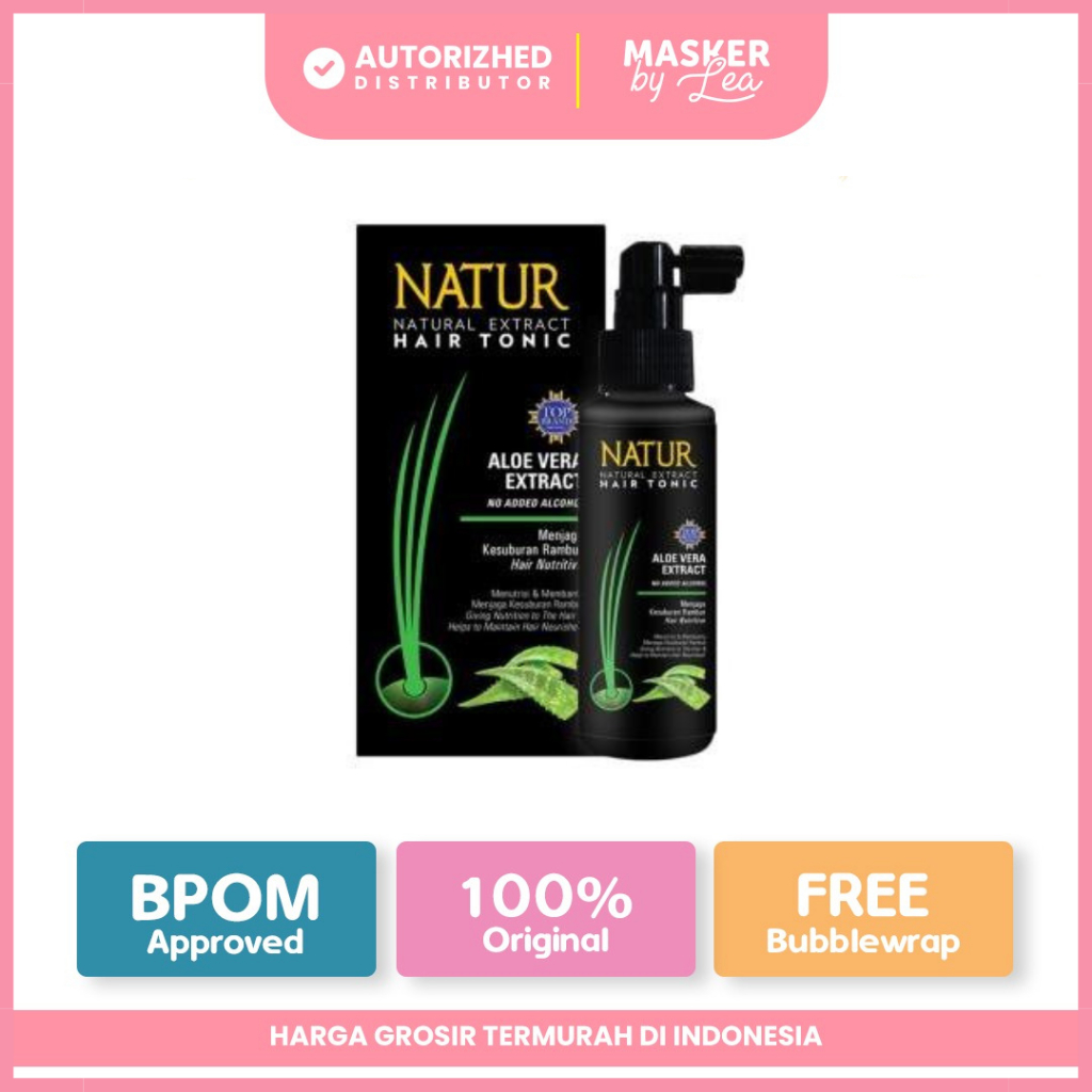 NATUR Hair Tonic Aloe Vera 50 ml - Tonik Rambut Melebatkan