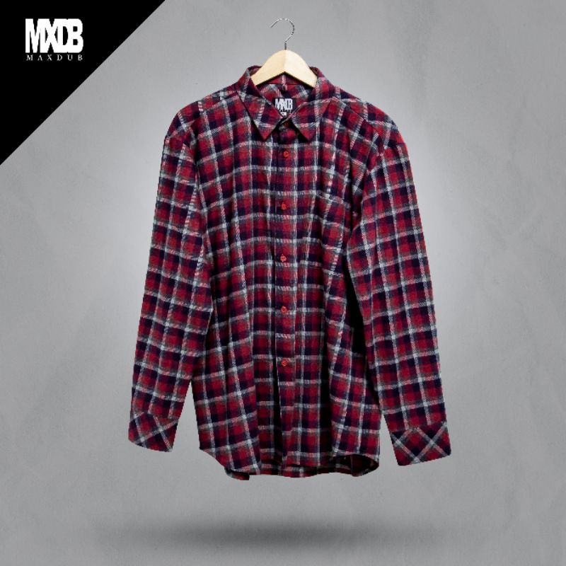 Kemeja Flanel Kotak KF104 Merah