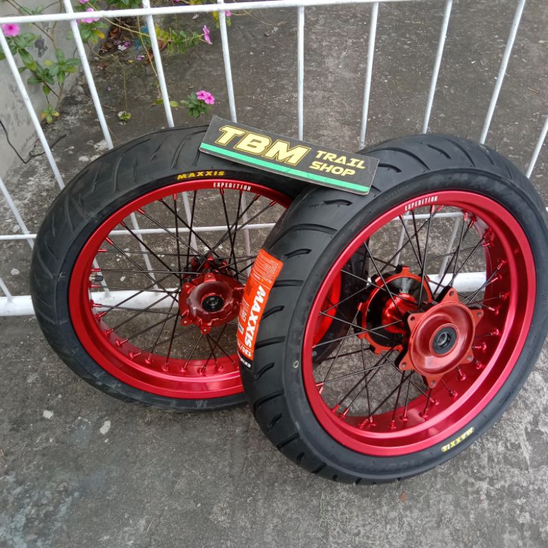 BAN SET SUPERMOTO CRF SUPERMOTO EXPEDITION MERAH