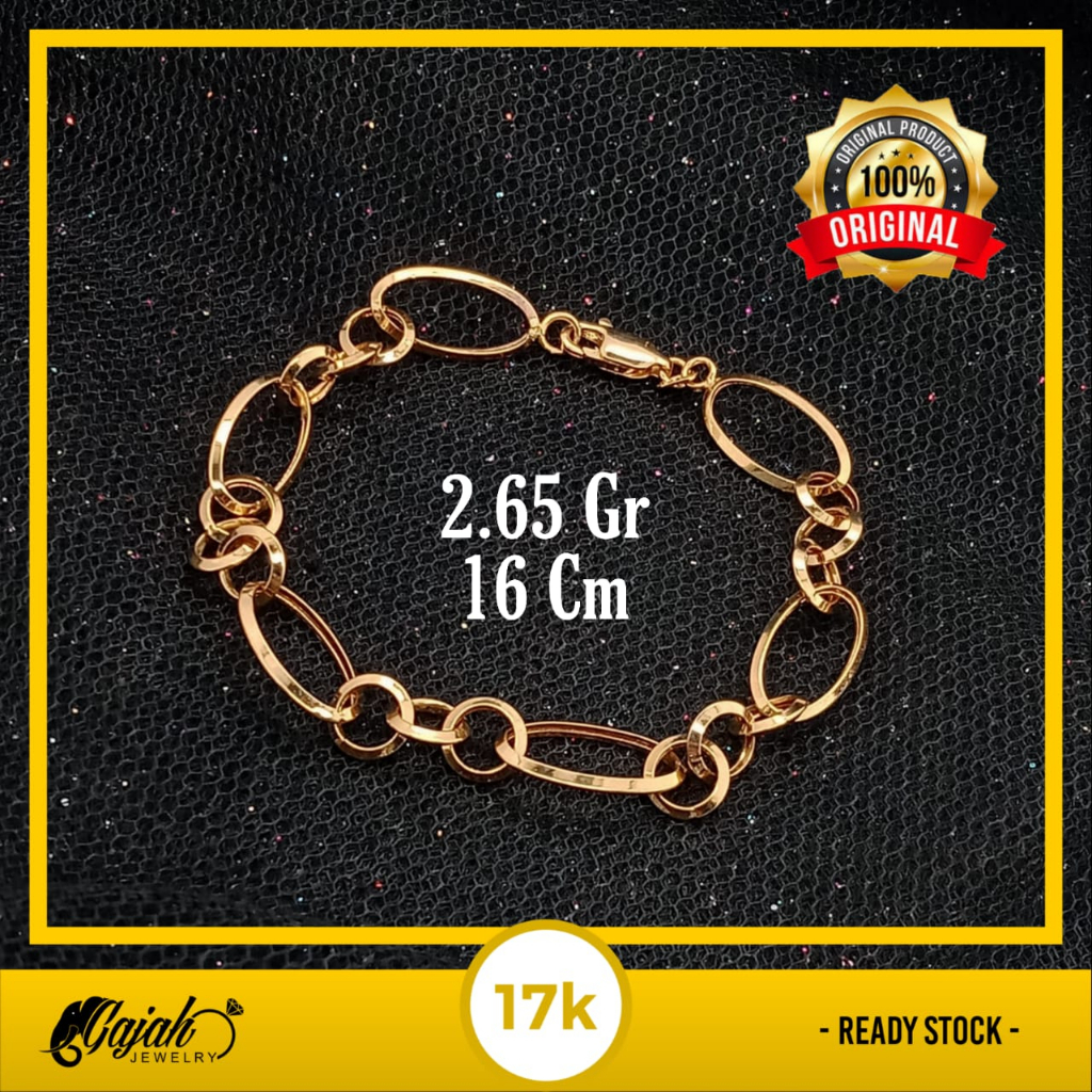 Gelang Emas 17K - 2.65 Gr Kadar 750 - 4639