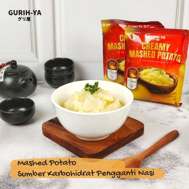 GURIH-YA Mashed Potato Creamy Cheese 50 g Halal | Tepung Kentang Instan