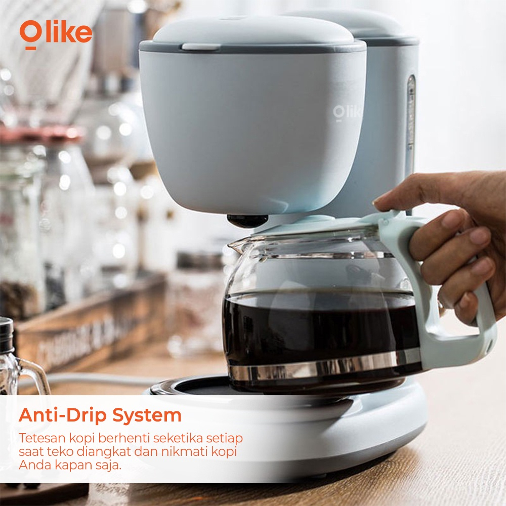 MINIGO OLIKE Coffee Maker Sky Blue Low Watt - Garansi Resmi 1 Tahun