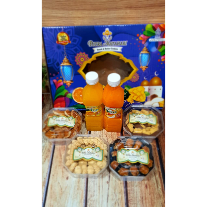 

Hampers Lebaran kue kering + sirop