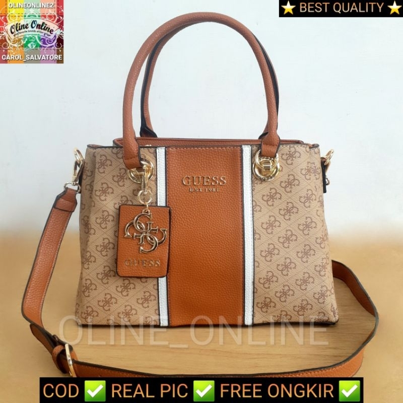 (WODB) Tas Cathleen satchel status 3 color selempang crossbody tali panjang top handle bag gift bag satchel gb large big medium office kantor tas jinjing a4 g dan s