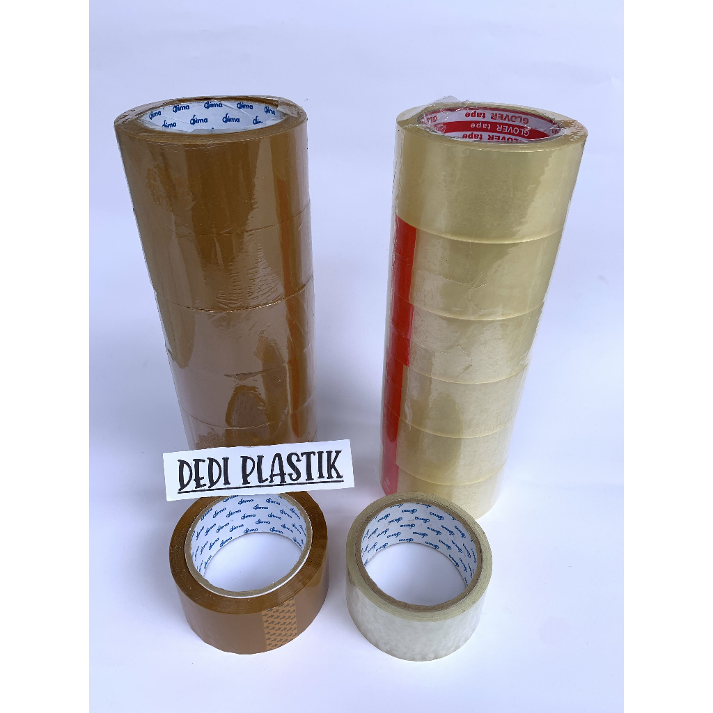 

Lakban bening dan coklat 48mm x 100 yard kualitas terbaik original anti sobek dan mudah di gunakan