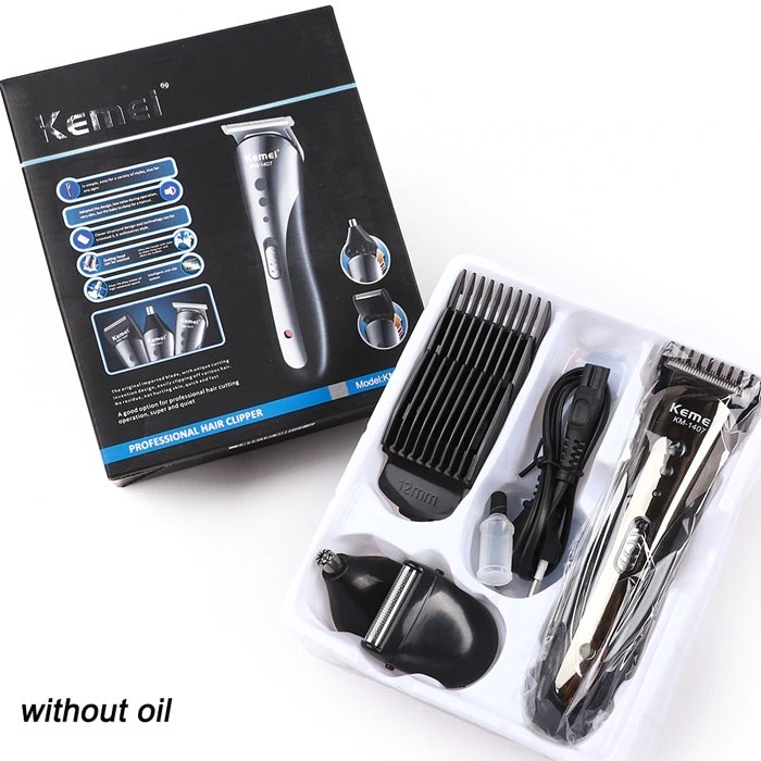 KEMEI 1407 Hair Clipper 4 in 1 Original Mesin Cukur Rambut Jenggot Shaver Kumis Pangkas Rambut