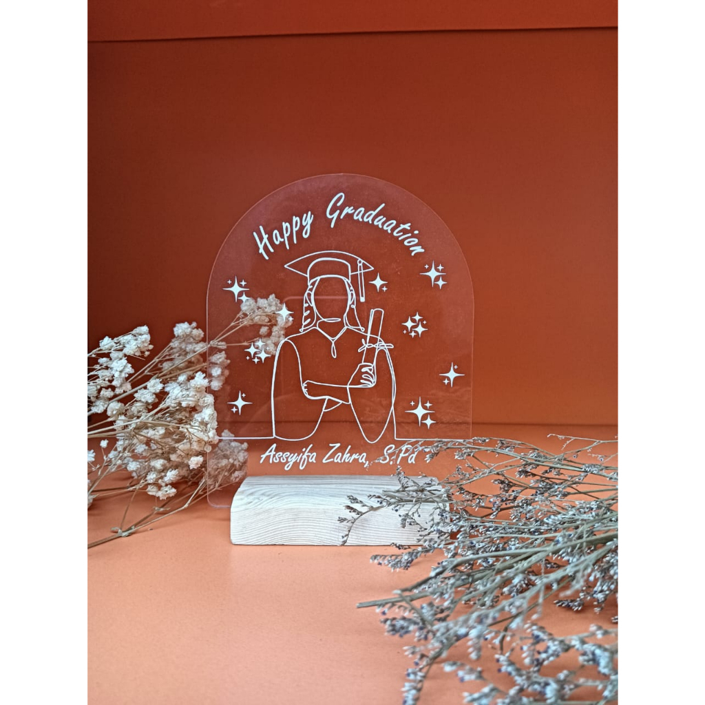 CUSTOM Gift Akrilik tanpa LED
