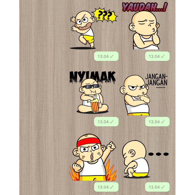 

PAKET STIKER WHATSAPP LUCU ( NON GERAK )