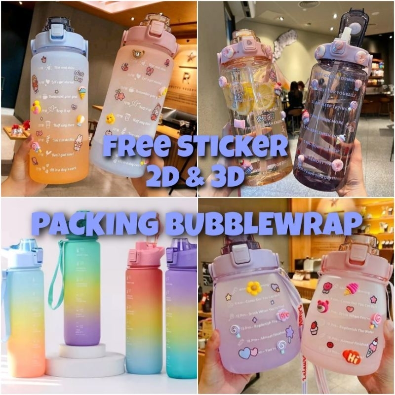 BOTOL MINUM VIRAL 2 LITER/BOTOL MINUM VIRAL/BOTOL GEMOY FREE STIKER