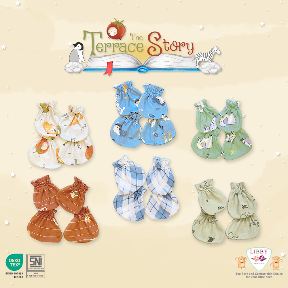 Libby baby Sarung tangan set - Sarung tangan bayi Tree House/sarung tangan bayi set harga 3 set