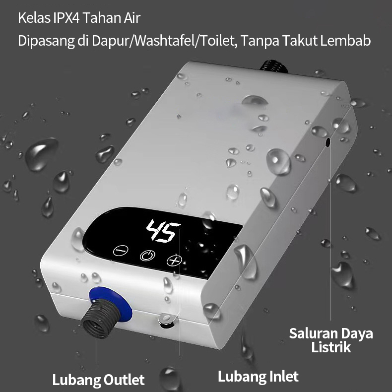 Inverter Water heater Suhu Konstan Panas Dalam 3 Detik / Pemanas air listrik instan yang dipasang di dinding