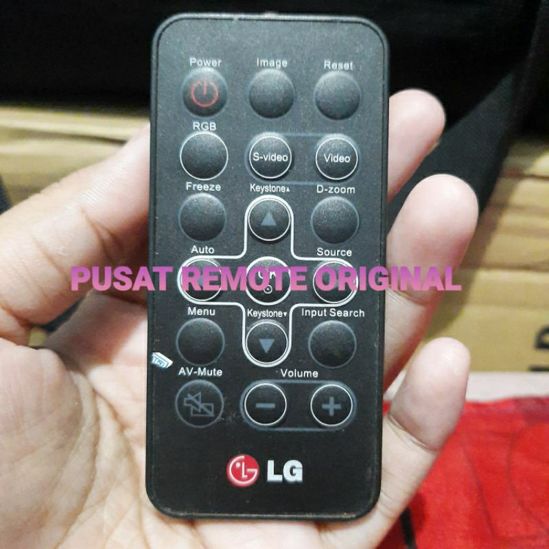 REMOTE REMOT PROJECTOR PROYEKTOR LG KOTAK KECIL HITAM ORIGINAL ASLI