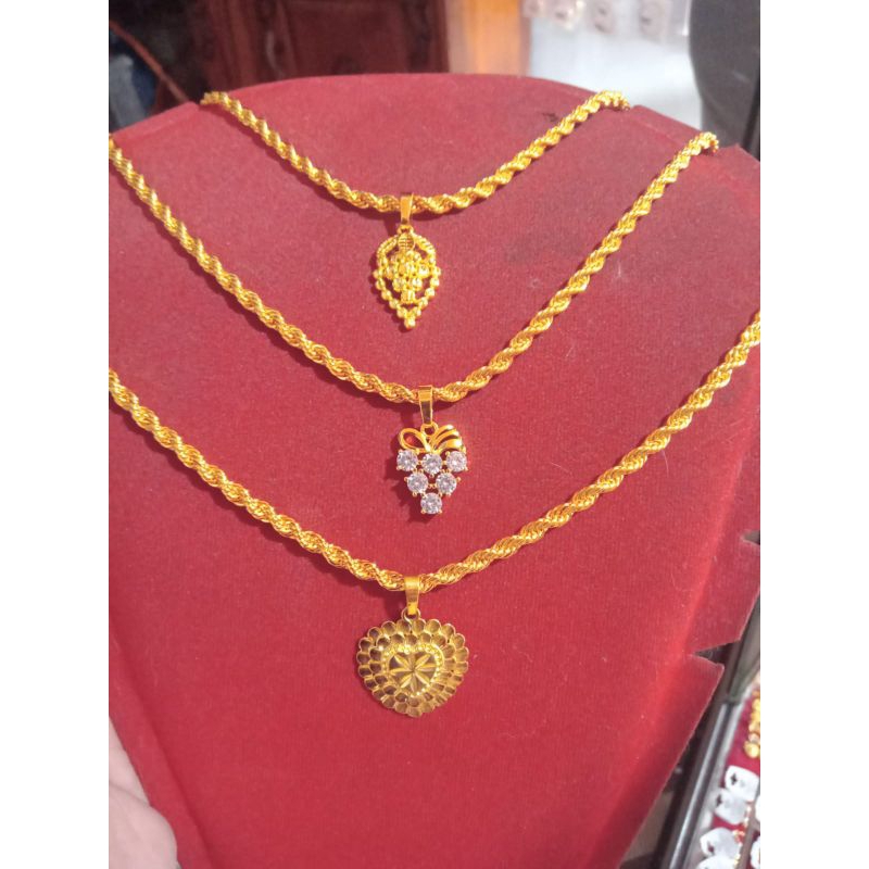 kalung tambang jumbo 7 suku lapis emas 24k