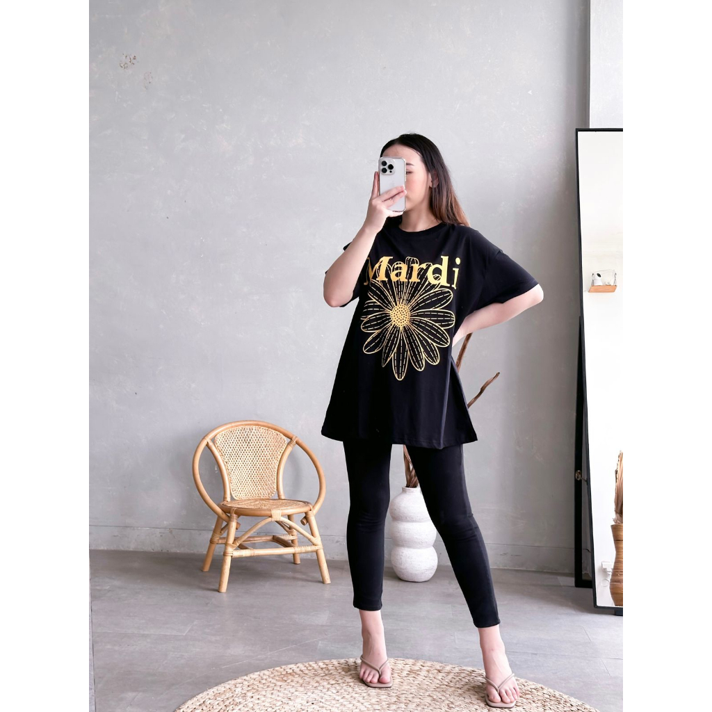 INFINITEE Kaos Wanita Ukuran Jumbo Bahan Katun Motif Terkini 120