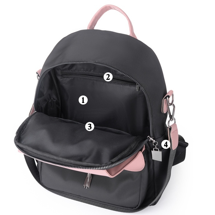 TAS RANSEL WANITA KOREA ANTI AIR HITAM PINK ROSIA TA786P3 PREMIUM BACKPACK GENDONG PUNGGUNG SEKOLAH KULIAH KERJA CEWEK LUCU IMPORT BATAM KEKINIAN REMAJA BRANDED