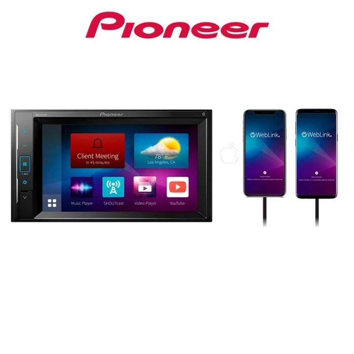 Pioneer AVH-A245BT / A245BT Double Din Head Unit 6.2&quot; DVD Player, WEBLINK CAST