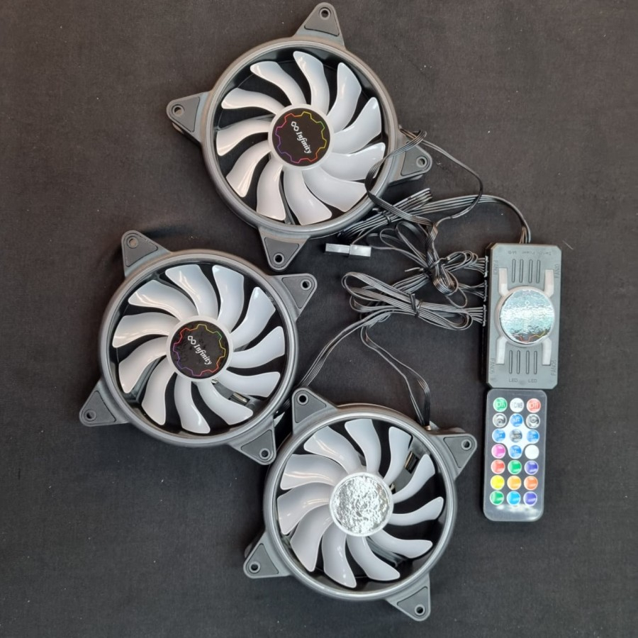 INFINITY FAN CASING TWISTER ARGB SET (3 PCS FAN + CONTROLLER + REMOTE)