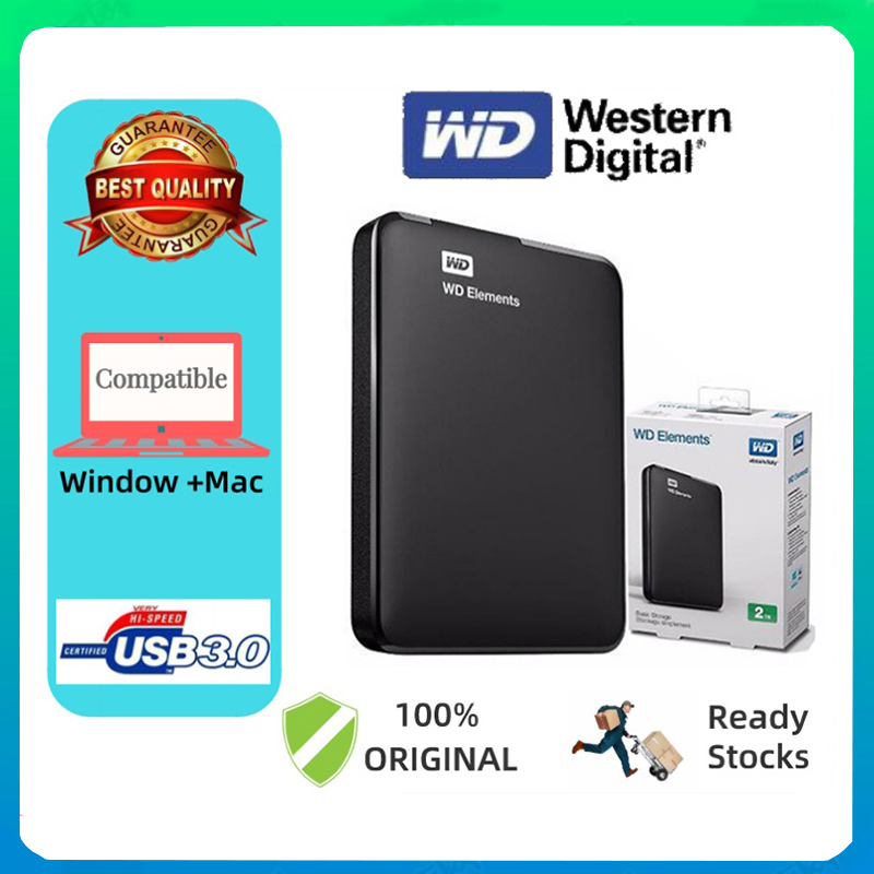 【Ready】WD Elements 1TB/2TB - HDD / HD / Hardisk / Harddisk External 2.5&quot;