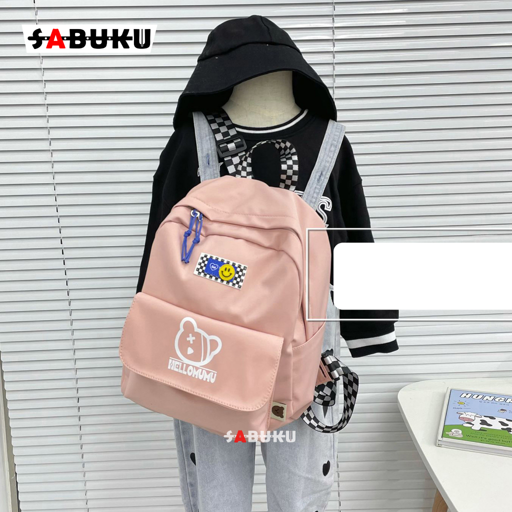 Tas Ransel Anak Sekolah TK SD Tas Backpack Motif Simple Tas Punggung Unisex - 298