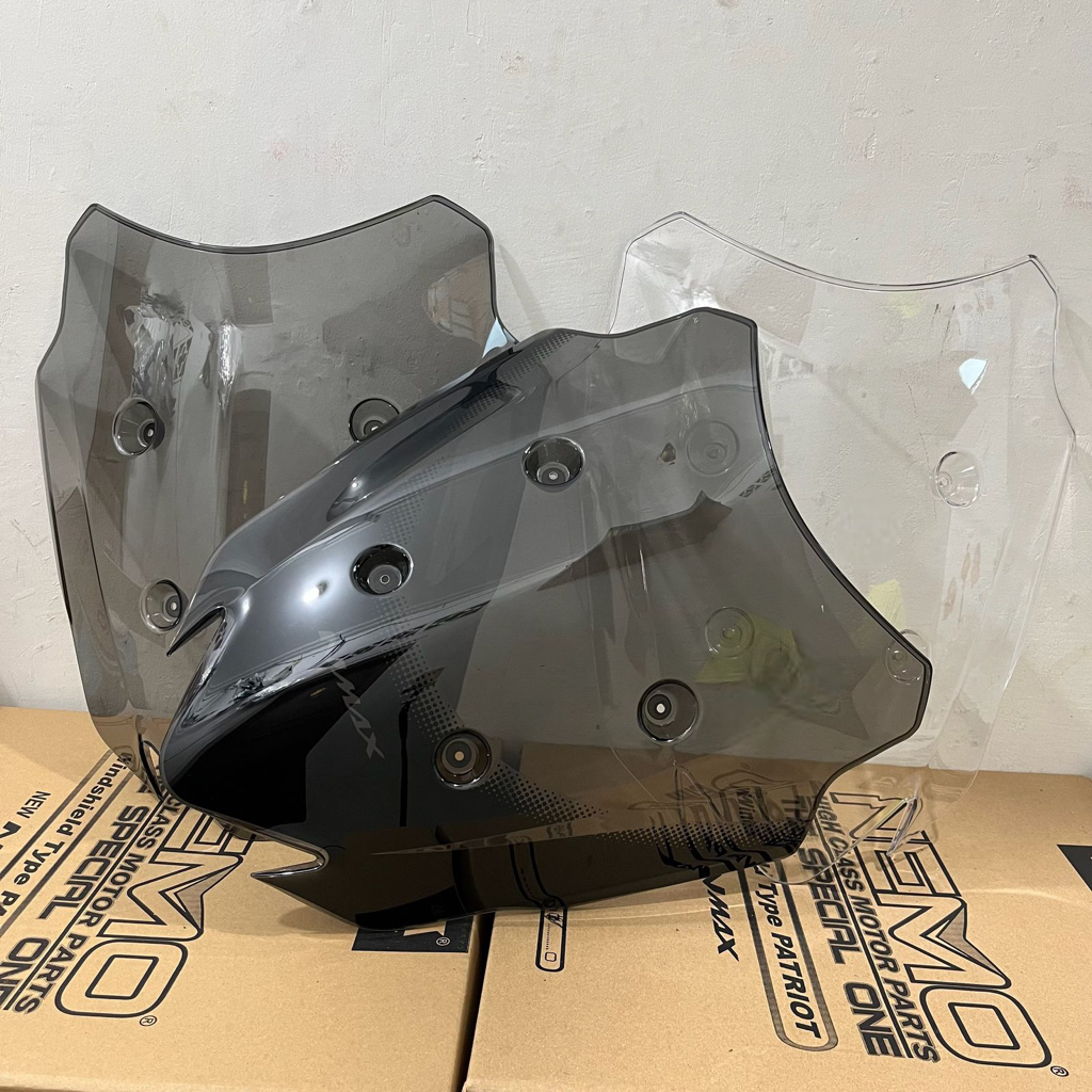 windshield nmax new anti pecah teal 3mm Nemo panjang 47cm lebar 41cm visor nmax new Nemo winsil nmax