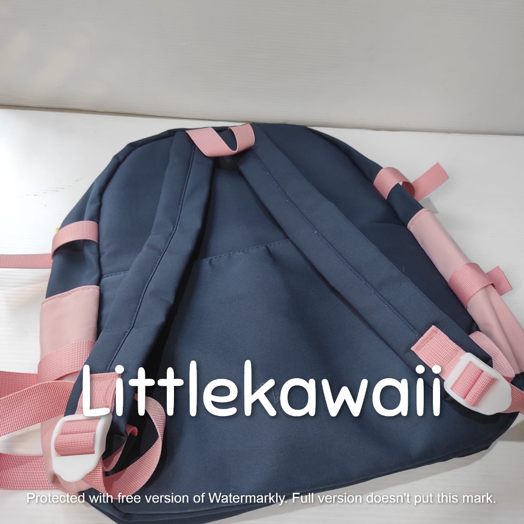 LK/Tas Ransel Laptop Backpack Parasut Sekolah Fashion Casual Anak Remaja Dewasa Gesper Meet CLBD Import